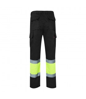 VL ATHENA Pantalon de sarga bicolor 210 g m forrado multibolsillos en algodon 20 y poliester 80 