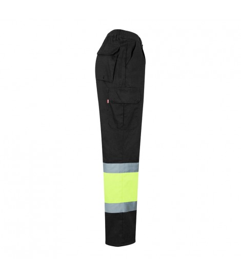 VL ATHENA Pantalon de sarga bicolor 210 g m forrado multibolsillos en algodon 20 y poliester 80 