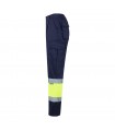 VL ATHENA Pantalon de sarga bicolor 210 g m forrado multibolsillos en algodon 20 y poliester 80 
