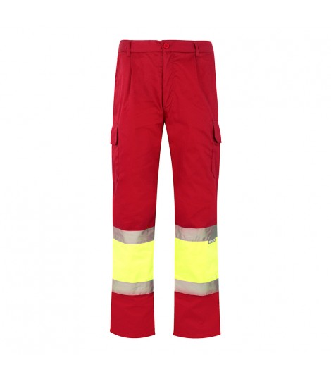 VL ATHENA Pantalon de sarga bicolor 210 g m forrado multibolsillos en algodon 20 y poliester 80 