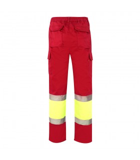 VL ATHENA Pantalon de sarga bicolor 210 g m forrado multibolsillos en algodon 20 y poliester 80 