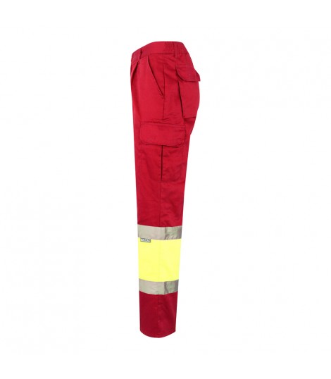 VL ATHENA Pantalon de sarga bicolor 210 g m forrado multibolsillos en algodon 20 y poliester 80 