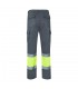 VL ATHENA Pantalon de sarga bicolor 210 g m forrado multibolsillos en algodon 20 y poliester 80 