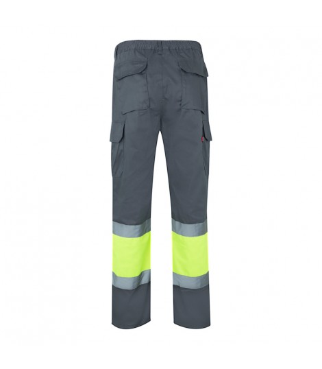 VL ATHENA Pantalon de sarga bicolor 210 g m forrado multibolsillos en algodon 20 y poliester 80 