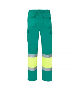 VL ATHENA Pantalon de sarga bicolor 210 g m forrado multibolsillos en algodon 20 y poliester 80 