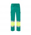 VL ATHENA Pantalon de sarga bicolor 210 g m forrado multibolsillos en algodon 20 y poliester 80 
