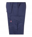 VL ATHENA Pantalon de sarga bicolor 210 g m forrado multibolsillos en algodon 20 y poliester 80 