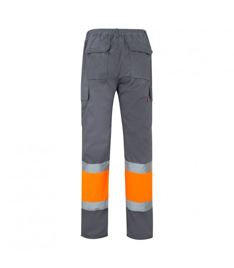 VL ATHENA Pantalon de sarga bicolor 210 g m forrado multibolsillos en algodon 20 y poliester 80 