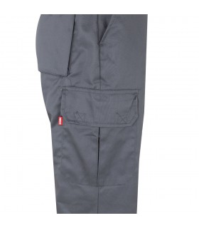 VL ATHENA Pantalon de sarga bicolor 210 g m forrado multibolsillos en algodon 20 y poliester 80 