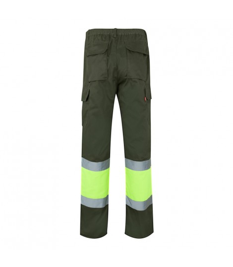 VL ATHENA Pantalon de sarga bicolor 210 g m forrado multibolsillos en algodon 20 y poliester 80 