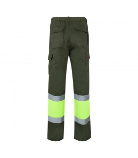 VL ATHENA Pantalon de sarga bicolor 210 g m forrado multibolsillos en algodon 20 y poliester 80 