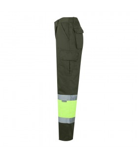 VL ATHENA Pantalon de sarga bicolor 210 g m forrado multibolsillos en algodon 20 y poliester 80 
