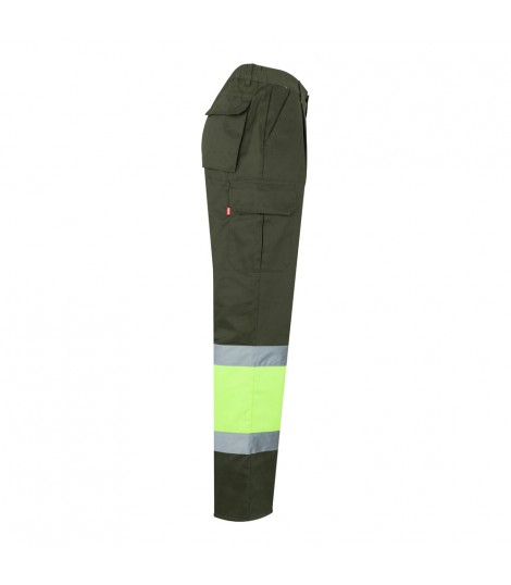 VL ATHENA Pantalon de sarga bicolor 210 g m forrado multibolsillos en algodon 20 y poliester 80 