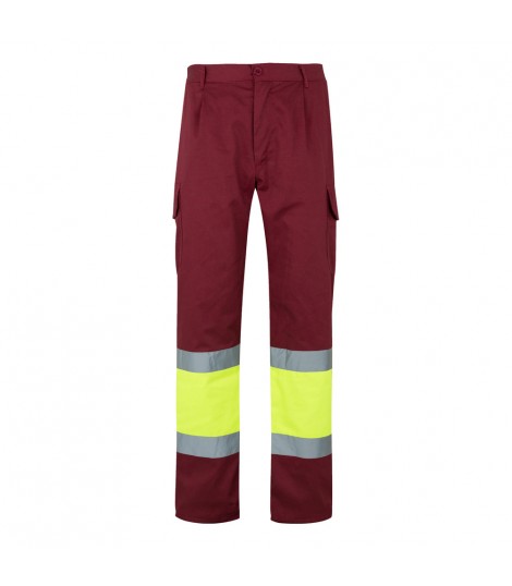 VL ATHENA Pantalon de sarga bicolor 210 g m forrado multibolsillos en algodon 20 y poliester 80 