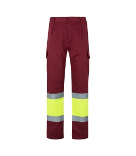 VL ATHENA Pantalon de sarga bicolor 210 g m forrado multibolsillos en algodon 20 y poliester 80 