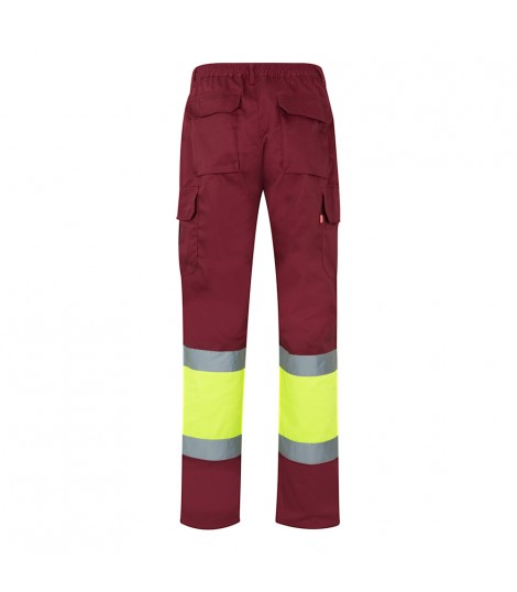 VL ATHENA Pantalon de sarga bicolor 210 g m forrado multibolsillos en algodon 20 y poliester 80 