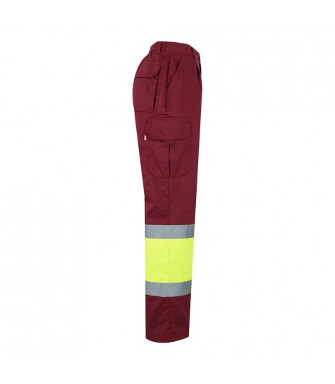 VL ATHENA Pantalon de sarga bicolor 210 g m forrado multibolsillos en algodon 20 y poliester 80 