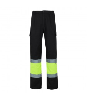 VL POSEIDON Pantalon de sarga multibolsillos bicolor 210 g m en algodon 20 y poliester 80 