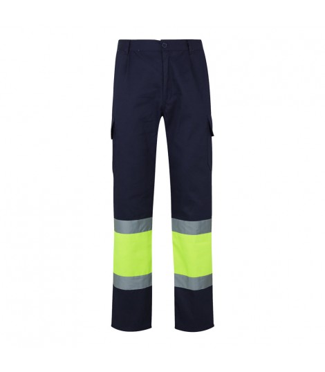 VL POSEIDON Pantalon de sarga multibolsillos bicolor 210 g m en algodon 20 y poliester 80 