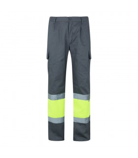 VL POSEIDON Pantalon de sarga multibolsillos bicolor 210 g m en algodon 20 y poliester 80 
