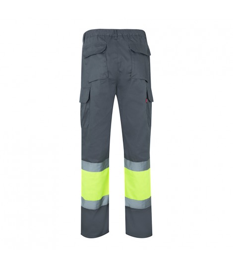 VL POSEIDON Pantalon de sarga multibolsillos bicolor 210 g m en algodon 20 y poliester 80 