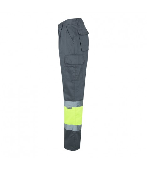 VL POSEIDON Pantalon de sarga multibolsillos bicolor 210 g m en algodon 20 y poliester 80 
