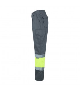 VL POSEIDON Pantalon de sarga multibolsillos bicolor 210 g m en algodon 20 y poliester 80 