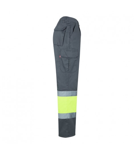 VL POSEIDON Pantalon de sarga multibolsillos bicolor 210 g m en algodon 20 y poliester 80 