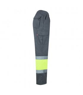 VL POSEIDON Pantalon de sarga multibolsillos bicolor 210 g m en algodon 20 y poliester 80 
