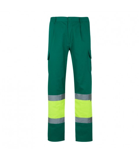 VL POSEIDON Pantalon de sarga multibolsillos bicolor 210 g m en algodon 20 y poliester 80 