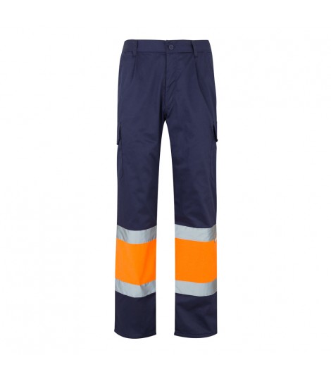 VL POSEIDON Pantalon de sarga multibolsillos bicolor 210 g m en algodon 20 y poliester 80 