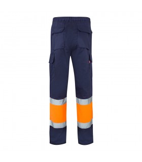 VL POSEIDON Pantalon de sarga multibolsillos bicolor 210 g m en algodon 20 y poliester 80 