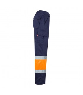 VL POSEIDON Pantalon de sarga multibolsillos bicolor 210 g m en algodon 20 y poliester 80 