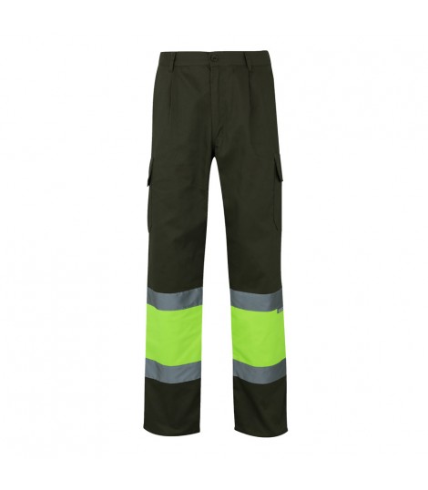 VL POSEIDON Pantalon de sarga multibolsillos bicolor 210 g m en algodon 20 y poliester 80 