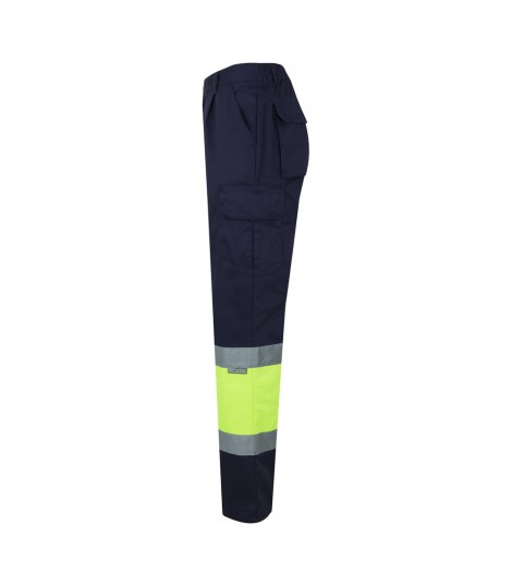 VL POSEIDON LARGE Pantalon de sarga multibolsillos bicolor 210 g m en algodon 20 y poliester 80 