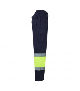 VL POSEIDON LARGE Pantalon de sarga multibolsillos bicolor 210 g m en algodon 20 y poliester 80 
