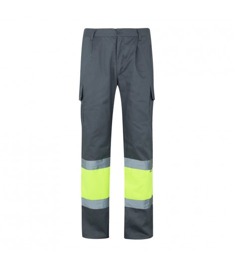 VL POSEIDON LARGE Pantalon de sarga multibolsillos bicolor 210 g m en algodon 20 y poliester 80 
