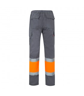 VL POSEIDON LARGE Pantalon de sarga multibolsillos bicolor 210 g m en algodon 20 y poliester 80 