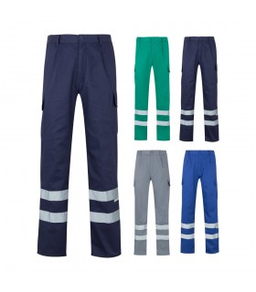 VL ASCLEPIUS Pantalon multibolsillos de sarga 200g m en algodon 35 y poliester 65