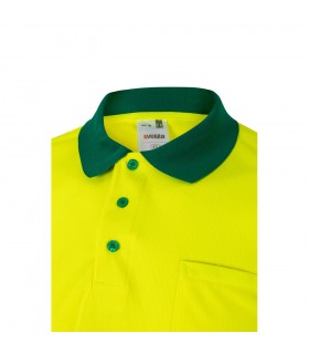VL CUPID Polo bicolor ojo de pajaro 160g m con manga corta en poliester 100