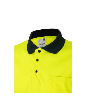 VL CUPID LARGE Polo bicolor ojo de pajaro 160g m con manga corta en poliester 100