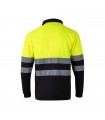 VL VULCAN Polo bicolor ojo de pajaro 160g m con manga larga en poliester 100