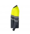 VL VULCAN Polo bicolor ojo de pajaro 160g m con manga larga en poliester 100