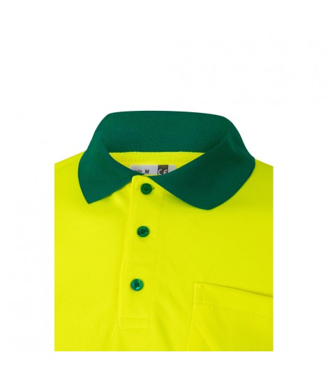 VL VULCAN Polo bicolor ojo de pajaro 160g m con manga larga en poliester 100