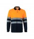 VL VULCAN Polo bicolor ojo de pajaro 160g m con manga larga en poliester 100