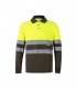 VL VULCAN Polo bicolor ojo de pajaro 160g m con manga larga en poliester 100