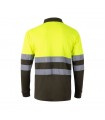 VL VULCAN Polo bicolor ojo de pajaro 160g m con manga larga en poliester 100