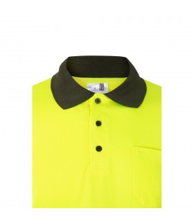 VL VULCAN Polo bicolor ojo de pajaro 160g m con manga larga en poliester 100