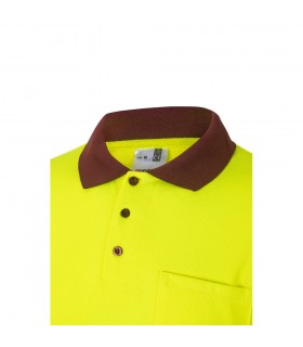 VL VULCAN Polo bicolor ojo de pajaro 160g m con manga larga en poliester 100