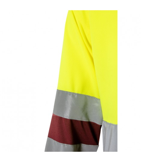 VL VULCAN Polo bicolor ojo de pajaro 160g m con manga larga en poliester 100